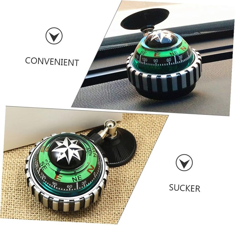 Adjustable ABS Ball Compass with Strong Suction Cup for Car Boat Truck Dashboard Green - Image 3